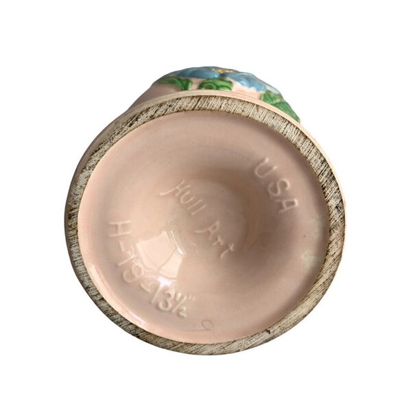 Hull Art 13.5" Tall Pale Pink Pottery Pitcher Floral H-19-13 1/2" - Picture 6 of 7